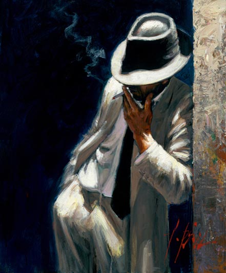 fabian perez man in white suit
