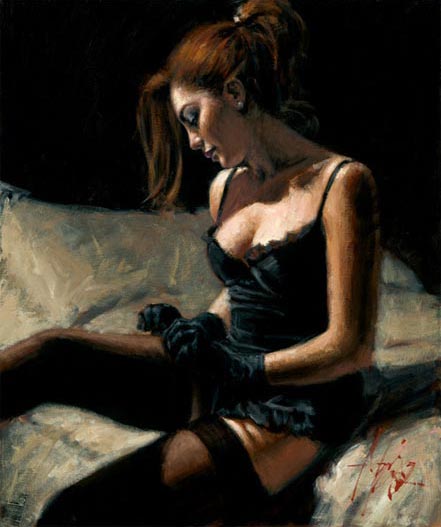 fabian perez paola on the bed ii