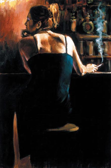 fabian perez waiting for a drink
