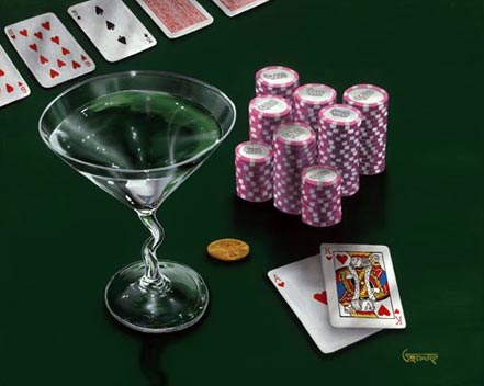 michael godard poker set