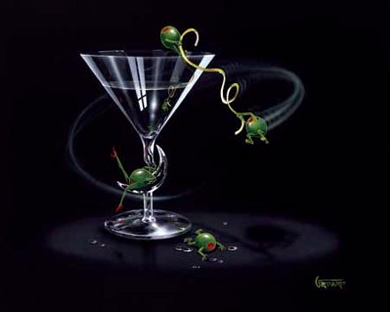 michael godard swinging martini
