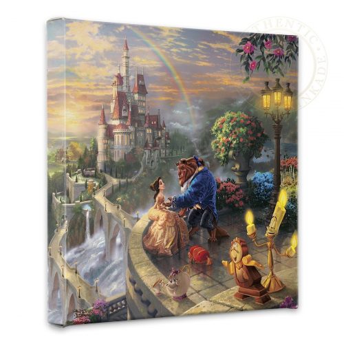 Beauty and the Beast Falling in Love - 14" x 14" Gallery Wrapped Canvas