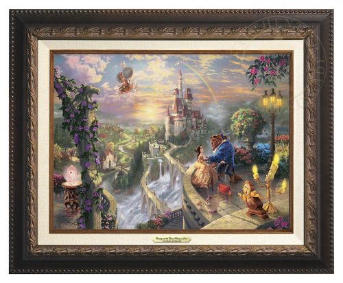 Beauty and the Beast Falling in Love - Canvas Classic (Aged Bronze Frame)