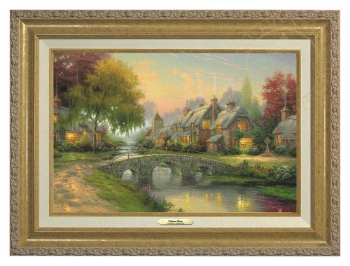 Cobblestone Bridge - Canvas Classic (Gold Frame)
