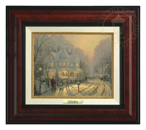 Holiday Gathering, A - Canvas Classic (Burl Frame)