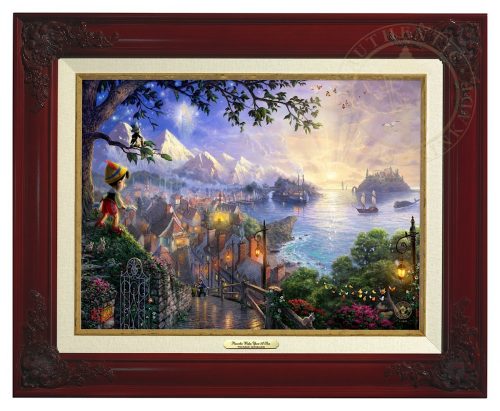 Pinocchio Wishes Upon A Star - Canvas Classic (Brandy Frame)