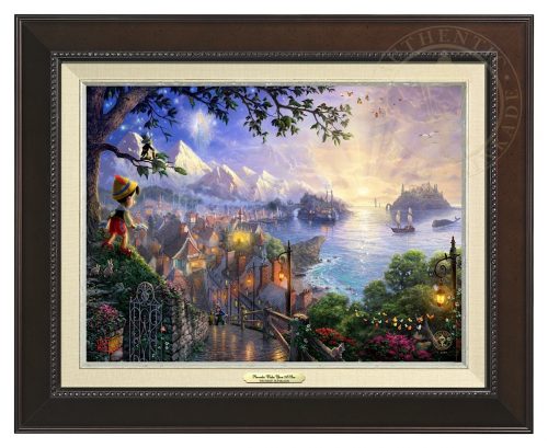 Pinocchio Wishes Upon A Star - Canvas Classic (Espresso Frame)