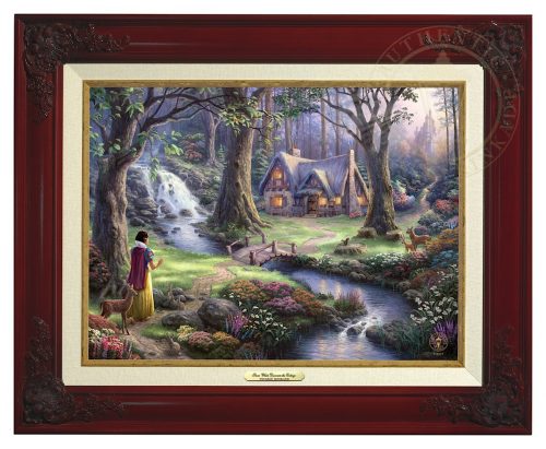 Snow White Discovers the Cottage - Canvas Classic (Brandy Frame)