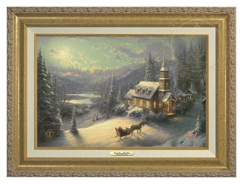 Sunday Evening Sleigh Ride - Canvas Classic (Gold Frame)