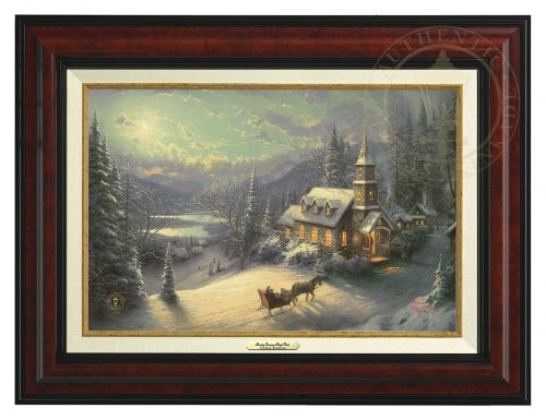 Sunday Evening Sleigh Ride - Canvas Classic (Burl Frame)