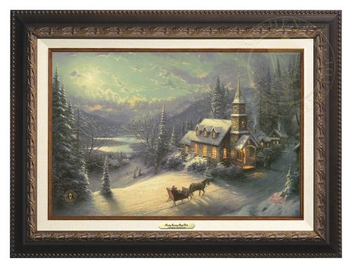 Sunday Evening Sleigh Ride - Canvas Classic (Aged Bronze Frame)