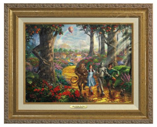 Follow  The Yellow Brick Road - Canvas Classic (Gold Frame)