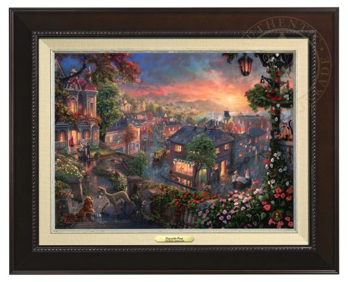 Lady and the Tramp - Canvas Classic (Espresso Frame)
