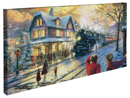 All Aboard for Christmas – 16" x 31" Gallery Wrapped Canvas