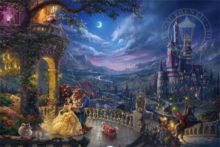 thomas kinkade beauty and the beast dancing in the moonlight