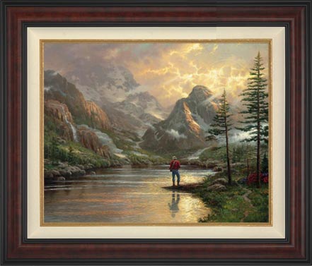 Personalized Photo Someone We Love Is Fishing In Heaven Framed Canvas -  Unframed Poster