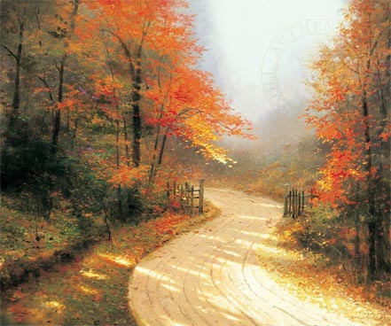 thomas kinkade autumn lane
