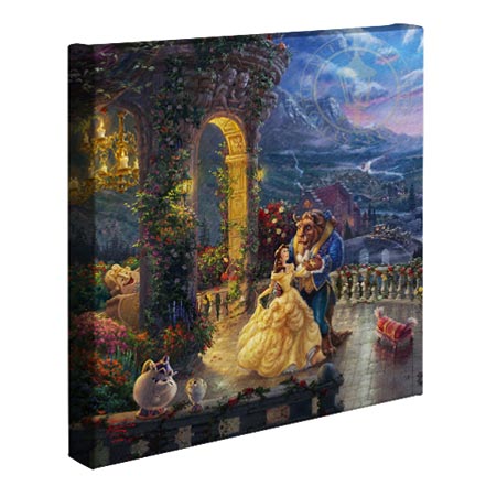 Beauty and the Beast Dancing in the Moonlight – 14″ x 14″ Gallery Wrapped Canvas