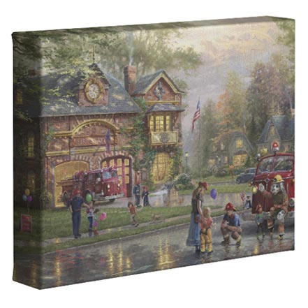 Hometown Firehouse – 8″ x 10″ Gallery Wrapped Canvas