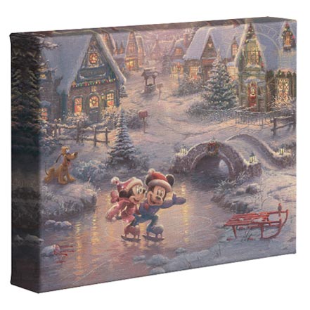 Mickey and Minnie - Sweetheart Holiday – 8″ x 10″ Gallery Wrapped Canvas