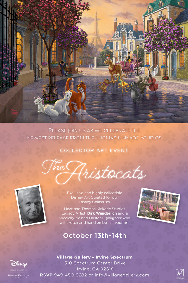 What character would you ask Thomas Kinkade Studios Legacy Artist Dirk  Wunderlich to sketch for you? He'll be at Disneyana on Main St