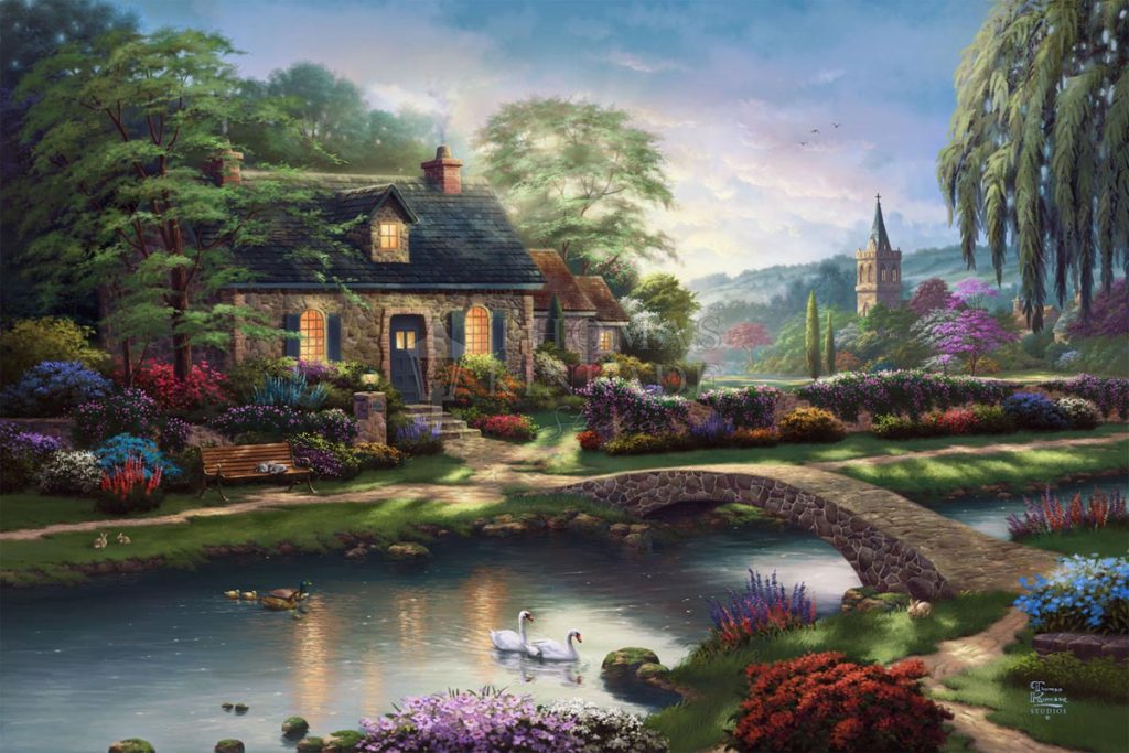 Stoney Creek Cottage By Thomas Kinkade Studios Village Gallery