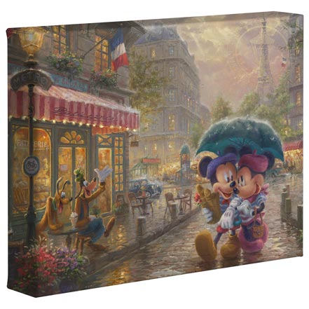Mickey and Minnie in Paris – 8″ x 10″ Gallery Wrapped Canvas