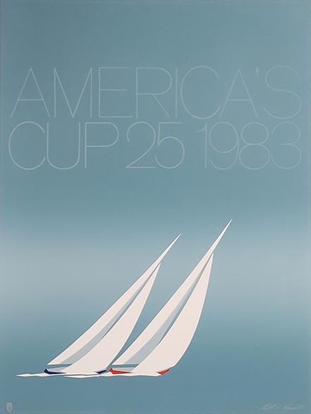 1983 America's Cup 25 “The Duel” by Keith Reynolds, Framed Print