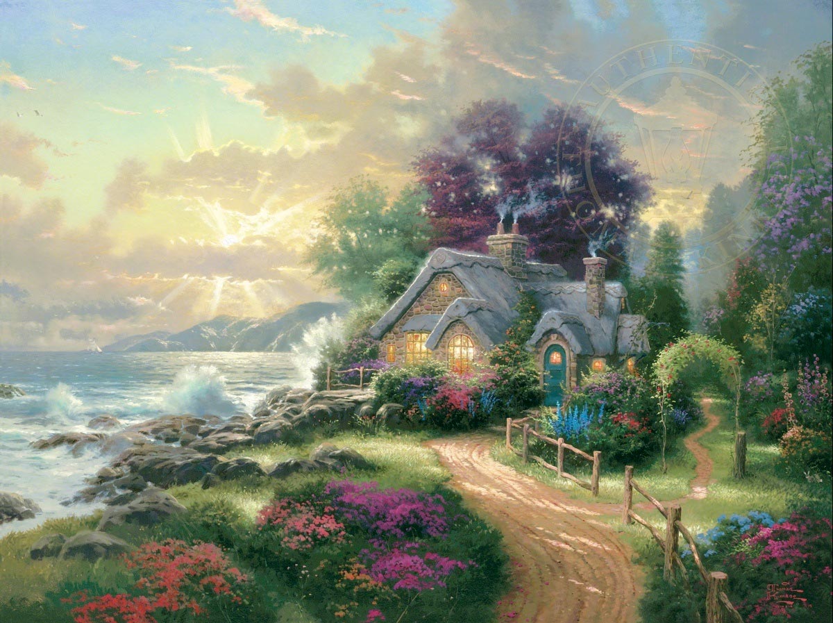 A New Day Dawning By Thomas Kinkade Village Gallery