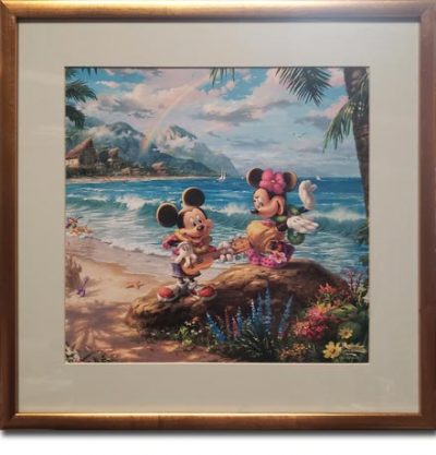 Mickey and Minnie in Hawaii - Framed Accent Print - Village Gallery