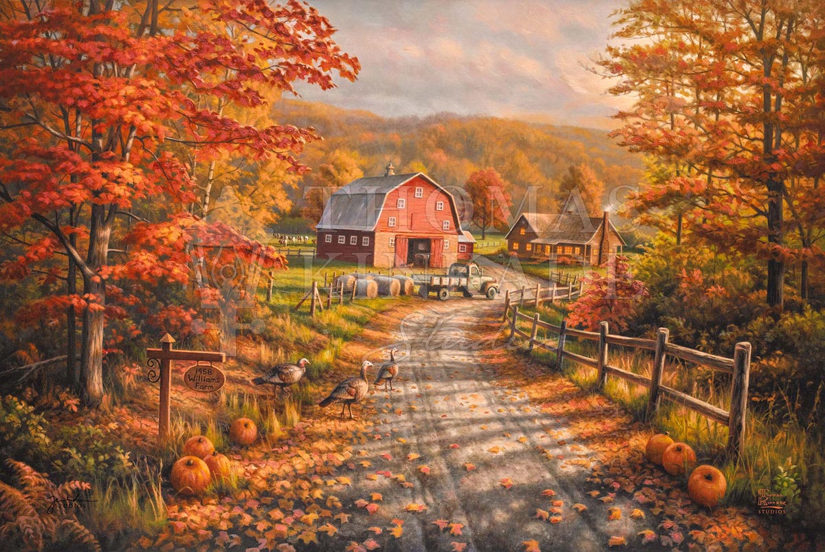 Late Afternoon On The Farm By Thomas Kinkade Studios Village Gallery