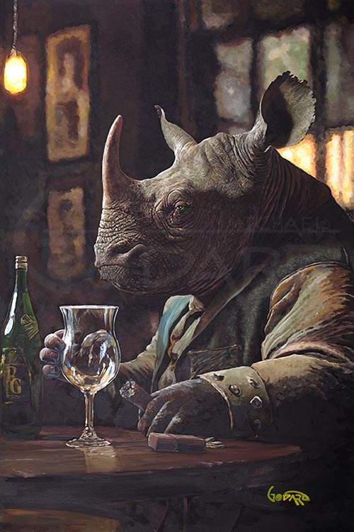 michael godard rhino wine