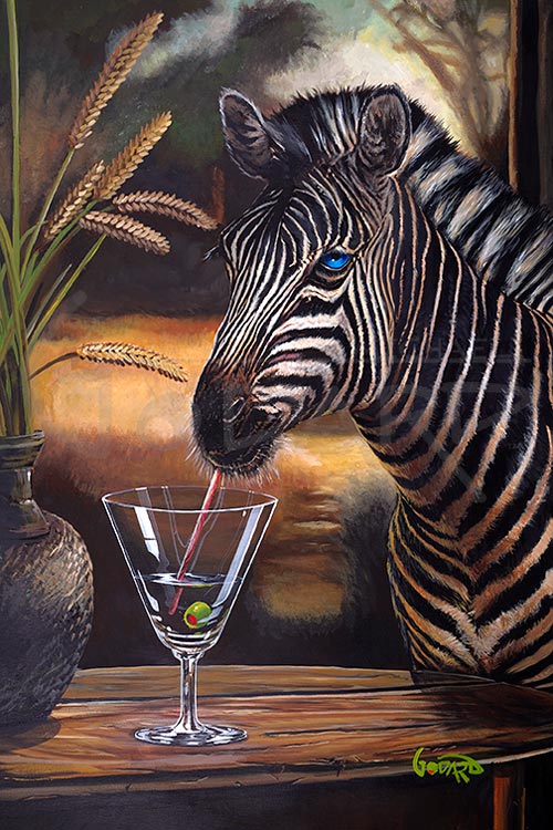 michael godard zebra-tini