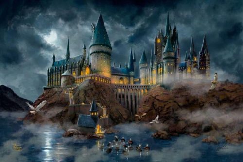 thomas kinkade harry potter hogwarts castle