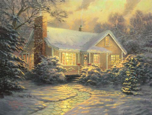 thomas kinkade christmas cottage