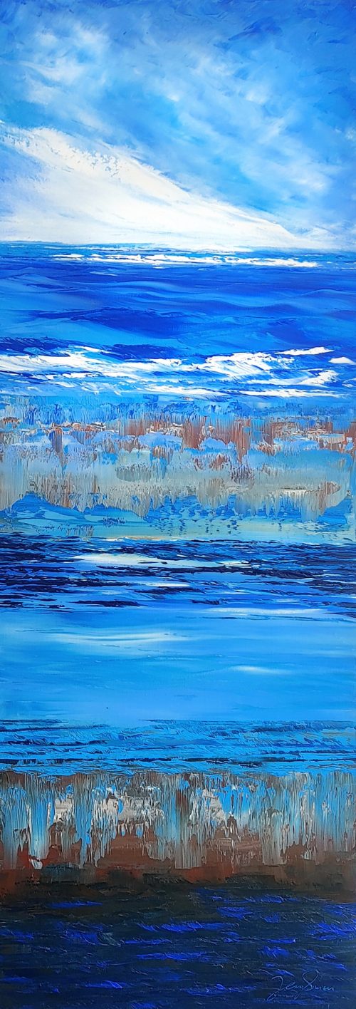 whispering-tales-by-Jenny Simon-Original-Painting-on-canvas 48x20x2.5
