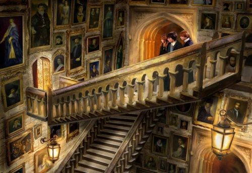 thomas kinkade harry potter grand staircase