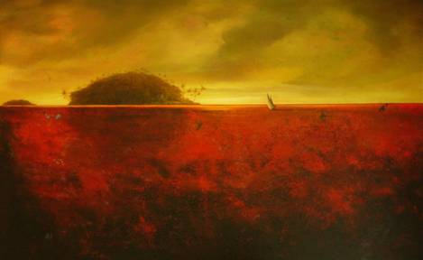 CrimsonTide_30x60 Original by Ashton Howard