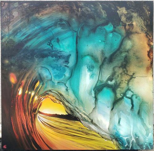 Vitamin-Water-30x30 Original Painting on Canvas by Ashton Howard