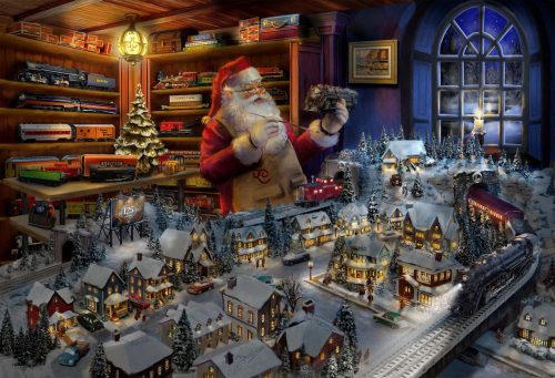 thomas kinkade santa's final touch