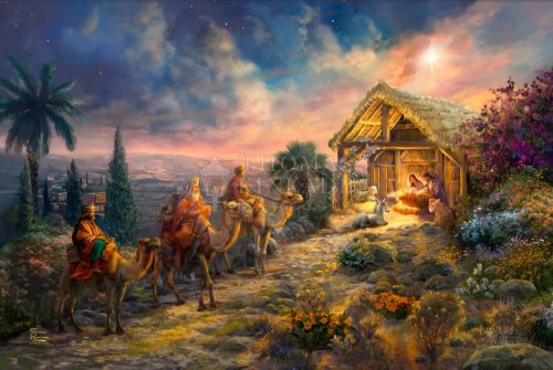 thomas kinkade away in the manger