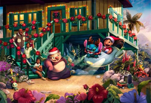 thomas kinkade lilo and stitch aloha christmas