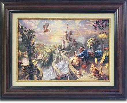 thomas kinkade beauty and the beast falling in love